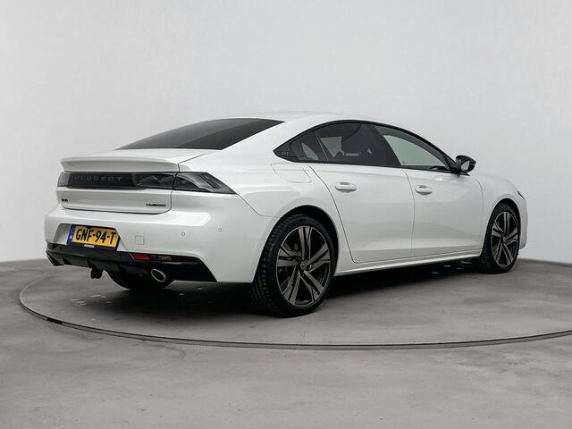 Peugeot 508 1.6 HYbrid 180PK GT | 1ste eigenaar | AUTOMAAT | AppleCarPlay/AndroidAuto | Adaptive Cruise Control | Stoelverwarming | 360'Camera | Alcantara/Leer | Sfeerverlichting | FocalSound | Trekhaak | Virt.Cockpit | Keyless | Isofix | Privacy Glass | Parkeersenso