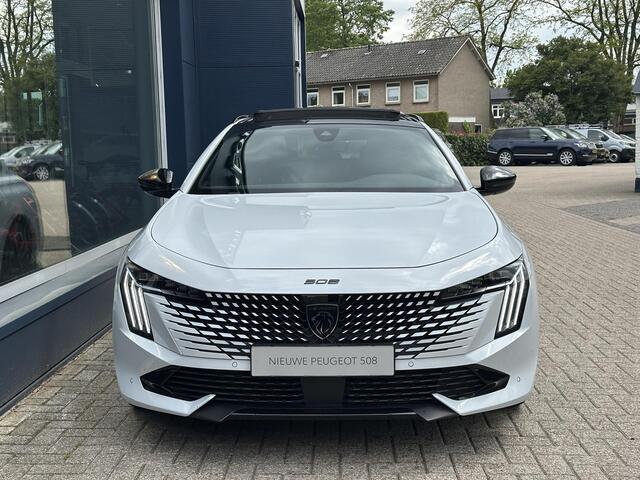 Peugeot 508 SW 1.6 HYbrid 180 GT | Facelift Model | Meest Complete Uitvoering | Volledig Lederen Bekleding | Glazen Panorama Schuif-/Kanteldak | Stoelverwarming & Massage | Plug-In Hybride Automaat | 360 Graden Camera | Navigatie | Climate Control | Adaptieve Cruise 