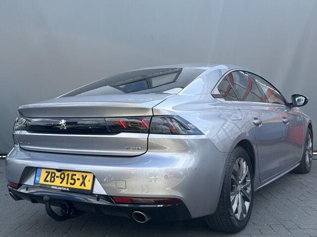 Peugeot 508 BWJ 2019 1.6 PureTech 181 PK Blue Lease Allure AUTOMAAT | TREKHAAK | HALF LEDER | FULL LED | ADAPTIVE CRUISE | KEYLESS | LANE ASSIST | 360 CAMERA | CARPLAY + ANDROID | NAVI | CLIMA | CRUISE | LMV | PDC