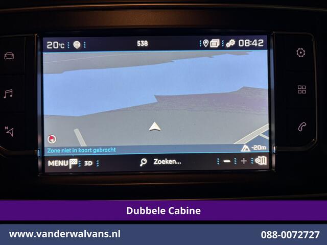 Peugeot EXPERT 2.0 BlueHDI 177pk Automaat L3H1 Dubbele Cabine Sport Euro6 Airco | 5-Zits | Camera | Navigatie | Apple Carplay | Xenon | 2x Zijdeur Cruisecontrol, Android Auto, LM Velgen, Dakrails, Sidebars, Spoiler, Elektrische Stoelbediening, Bumperkit, leder, Parkeersensoren, Achterklep