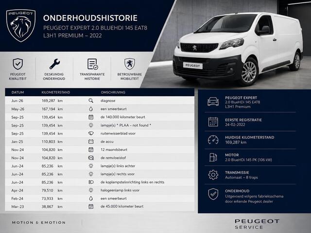 Peugeot EXPERT 2.0 BlueHDi 145pk Aut. Long Automaat 3 Zits Airco Cruise PDC Navi Carplay Multistuur