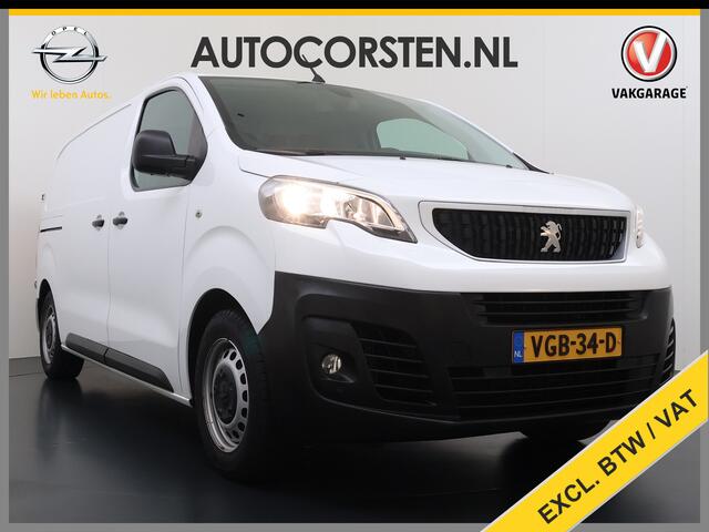 Peugeot EXPERT 1.5HDI 100PK L2 3-Persoons LIFT Euro 6 360°Camera Airco Apple Carplay Android Auto Navi Cruise Control Bluetooth Regen-Lichtsensor Betonplex Vloer Wandbetimmering Schuifdeur 1e Eigenaar Dealeronderhouden Origineel Nederlandse Auto