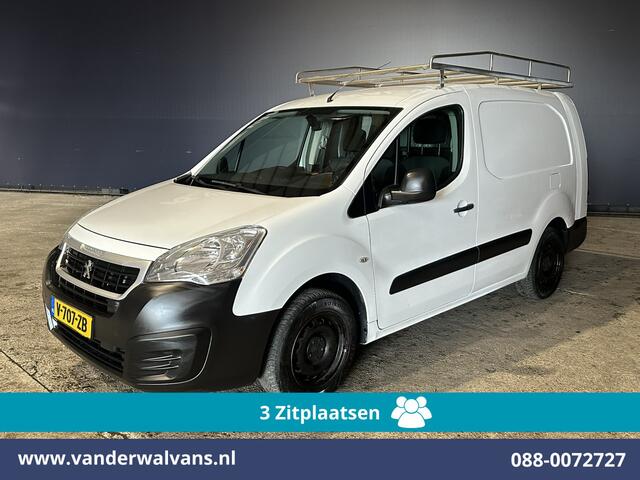 Peugeot PARTNER 1.6 BlueHDi 100pk L2H1 Euro6 Airco | 3-Zits | Imperiaal | Camera | Cruisecontrol | Trekhaak Parkeersensoren, Bijrijdersbank