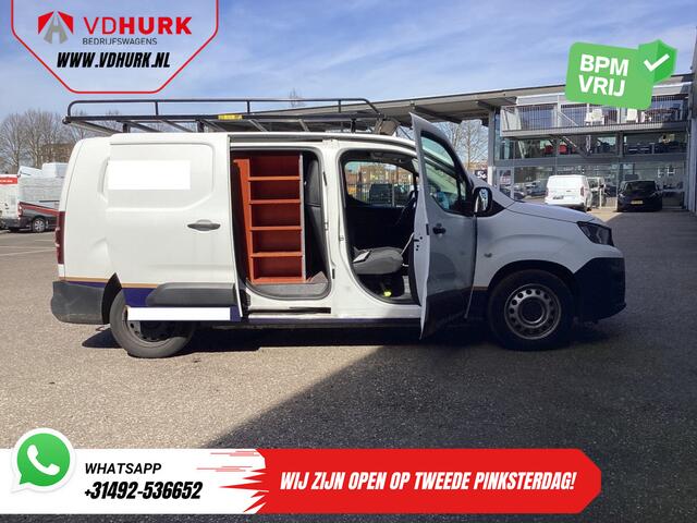 Peugeot PARTNER 1.5 HDI 130 pk Aut. L2 NL Auto/ 3Pers./ Carplay/ Airco/ Navi/ Imperiaal/ Cruise/ PDC/ DAB/ Trekhaak