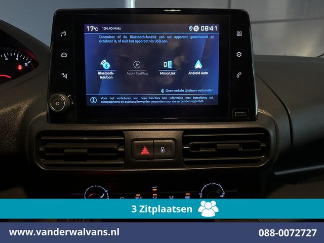 Peugeot PARTNER 1.6 BlueHDI L1H1 Euro6 Airco | 3-Zits | Camera | Apple Carplay | Cruisecontrol Android Auto, Parkeersensoren, Bijrijdersbank