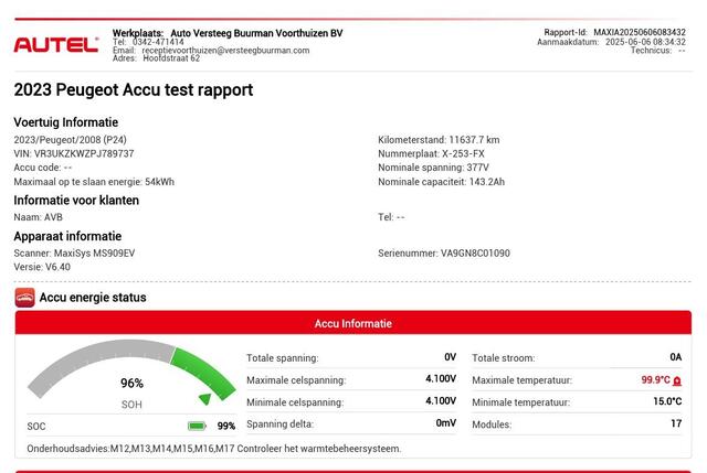 Peugeot e-2008 Allure 54 kWh 156PK inclusief batterijtest Navigatie, Rondomzichtcamera, Adaptieve Cruise Control, Keyless, Stoelverwarming