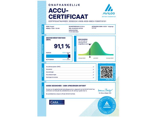 Peugeot e-2008 EV GT 50 kWh 3 fase | SoH 91,1% | ACC | Camera | Dealeronderhouden! | Navigatie!