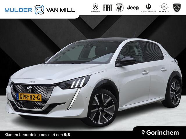 Peugeot e-208 5-deurs GT EV 3-FASEN 50kWh 136pk AUTOMAAT | PANODAK | NAVI | STOELVERW. | ADAPTIVE CRUISE | CAMERA | DODEHOEKBEW. | DAB+ | LM-VELGEN 17" |