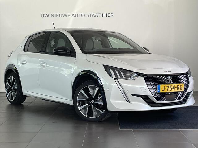Peugeot e-208 GT 3-fasen 50kWh 136pk | PANODAK | NAVI | STOELVERW. | ADAPTIVE CRUISE | CAMERA | DODEHOEKBEW. | DAB+ | LM-VELGEN 17" |