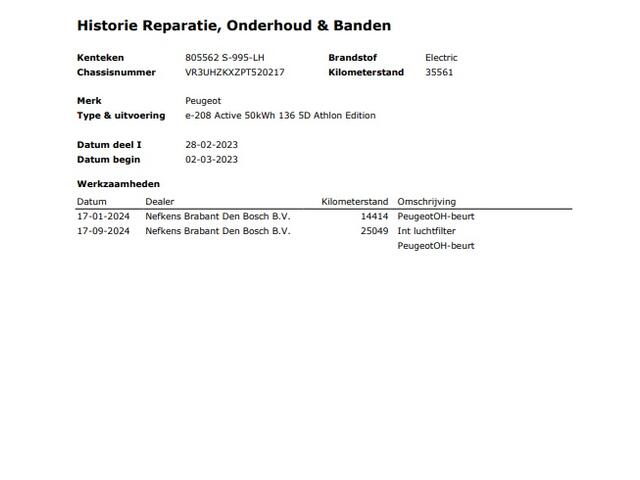 Peugeot e-208 EV Active 50 kWh (136 PK) 1e-Eig. & Dealer-Onderh. BOVAG-Garantie. NL-Auto.