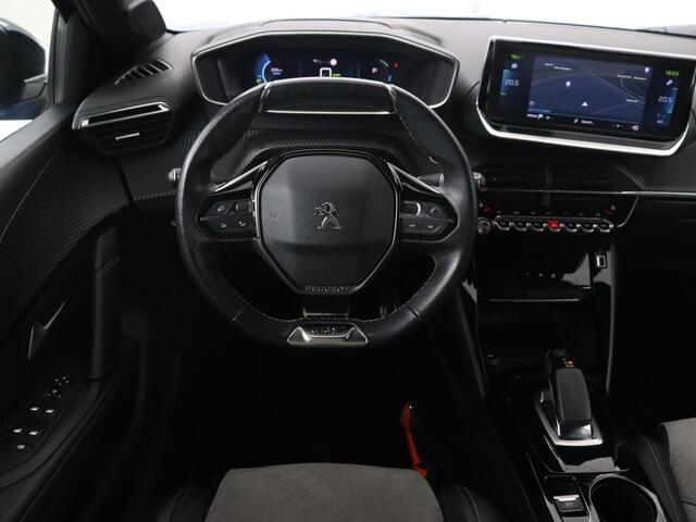 Peugeot e-208 EV GT 350 50 kWh | Stoelverwarming | Adaptive cruise | Camera | Leder-Alcantara | Keyless | Navigatie | Full LED | DAB | Climate control | Dodehoek detectie | Parkeerhulp