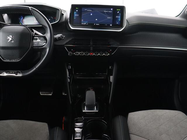Peugeot e-208 EV GT 350 50 kWh | Stoelverwarming | Adaptive cruise | Camera | Leder-Alcantara | Keyless | Navigatie | Full LED | DAB | Climate control | Dodehoek detectie | Parkeerhulp