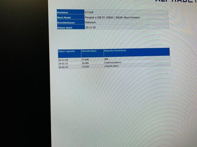 Peugeot e-208 EV Allure PremiÃ?re 50 kWh - Digitaal Cockpit, Carplay, Navi, Camera, Cruise, Half Leer, Stoelverw.