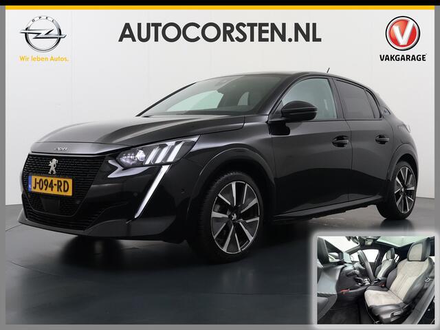Peugeot e-208 EV GT-line 350 50kWh Pano-dak 360°Camera Leder/Alcantara Adaptive-Cruise Apple Carplay Android Auto Navi Ecc Pdc-a+v SOH 89% Stoelverwarming Led Lmv 17" Regen-Lichtsensor Privacy Glas Keyless DAB+ 1e Eigenaar Origineel Nederlandse Auto Dealeronderhouden B