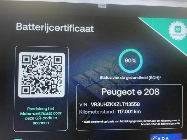 Peugeot e-208 Allure 50 kWh - Digital Cockpit, Carplay, Half Leer, Cruise, SOH 90%