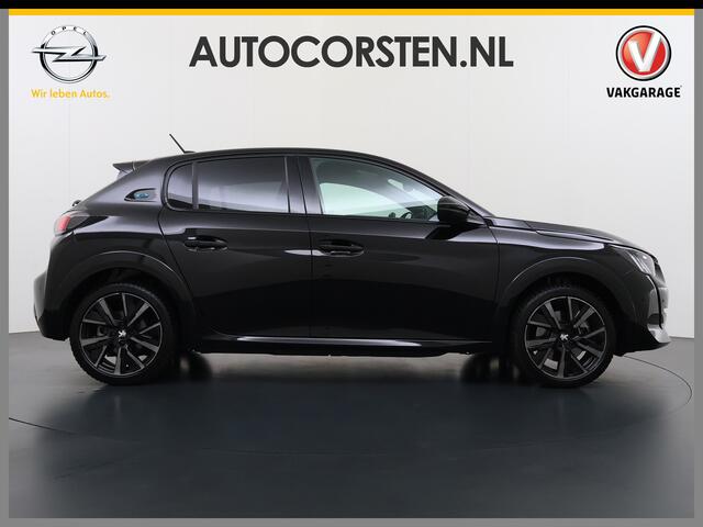 Peugeot e-208 EV GT350 SOH 98% Panoramadak Virtual Cockpit 360°Camera Keyless 3D-Navi Ecc Apple Carplay Android Auto Pdc Sensor dodehoek Regen-Lichtsensor Cruise Control Lmv Privacy Glas Isofix Led DAB Bluetooth 1e Eigenaar Dealeronderhouden Origineel Nederlandse Auto
