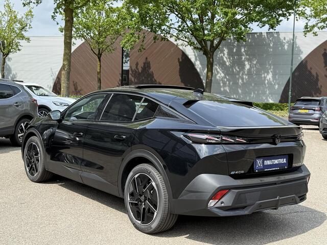 Peugeot e-408 GT 58 kWh NIEUWE AUTO 13KM!| FULL OPTION| PANO| FOCAL AUDIO| 360 CAMERA| ELEKTRISCHE ACHTERKLEP| ELEK. STOELEN| STOEL + STUURVERWARMING MET MASSAGE|