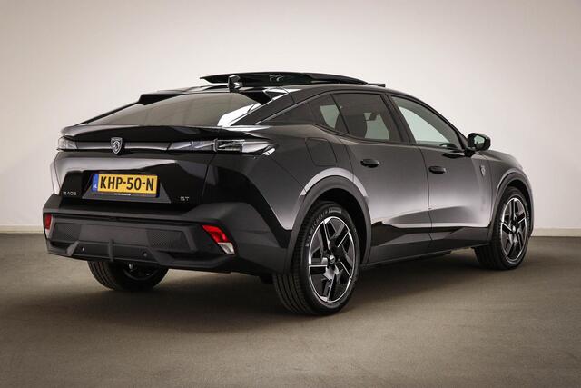 Peugeot e-408 GT 58 kWh | NIEUW | PANORAMADAK | STUURVERWARMING | MASSAGE | DAB | APPLE | 360 CAMERA