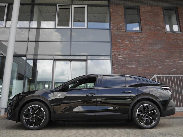 Peugeot e-408 GT 58 kWh | Stoel en stuurverwarming | Panoramadak | Focal audio | 360 graden camera | Adaptive cruise control | Draadloze telefoonlader | Warmtepomp | Nieuwe auto