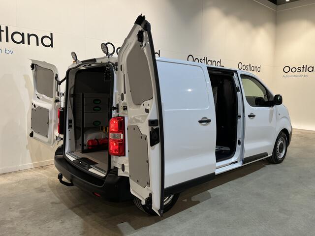 Peugeot e-Expert EV L2 75 kWh Servicebus / Inrichting / 100% Elektrisch / Airco / 220V. / Trekhaak / Camera / Cruise Control / Navigatie / CarPlay / 3-Zits / 1.900 KM !!