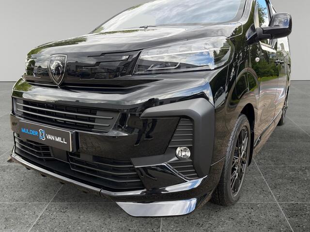 Peugeot e-Expert EV L3 75kWh 136pk STX SPORT | Lederen bekleding STX | STX Pakket | Dakspoiler | Sideskirts | 18 inch zwarte velgen | City NAVI Pakket | Comfort Pakket | Exterieur Pakket | Full ECO LED verlichting | Winter Pakket | Dubbele schuifdeur | Houten afwerking laadruimte | Scheidingswand comfort met raam | Reservewiel