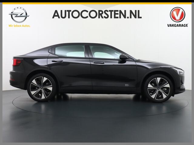 Polestar 2 Long Range 78 kWh Sleutelloos (GSM-sleutel) Adaptive-Cruise Carplay Android 360-Camera 19"LM Led-Pixel-Lamp WiFi PDC-a+v Park-Assist System-Home-Link Elektr.Klep Google Maps E Phone-Connect.Stoel-Verwarmd 1500kg-trekvermogen OnePedal drive Licht+Zichtpakk