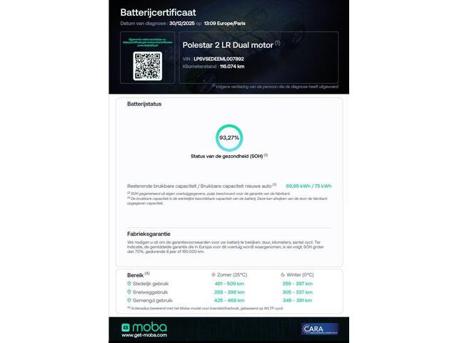 Polestar 2 Long Range Dual Motor Launch Edition 78kWh | 93% SOH | TREKHAAK | H&K |