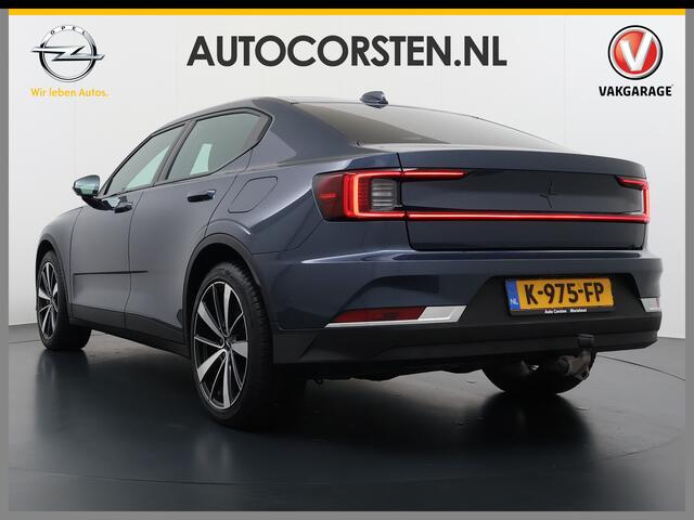 Polestar 2 408PK AWD Long Range Dual Motor 78kWh SOH 93% Trekhaak Adap.Cruise HarmanKardon®-Audio Panoramadak Apple Carplay Android Auto Navi Ecc 360°Camera Stoel+Achterbank+Stuurverwarming Launch Edition Elek.Achterklep/Stoelen Lmv 19" Google Maps Keyless Led Origi