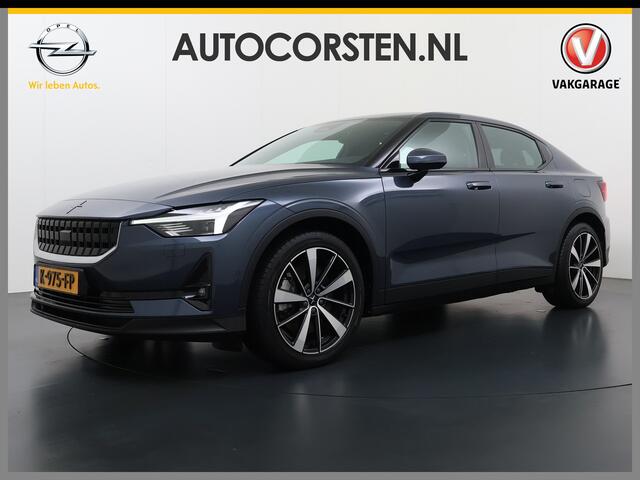 Polestar 2 408PK AWD Long Range Dual Motor 78kWh SOH 93% Trekhaak Adap.Cruise HarmanKardon®-Audio Panoramadak Apple Carplay Android Auto Navi Ecc 360°Camera Stoel+Achterbank+Stuurverwarming Launch Edition Elek.Achterklep/Stoelen Lmv 19" Google Maps Keyless Led Origi