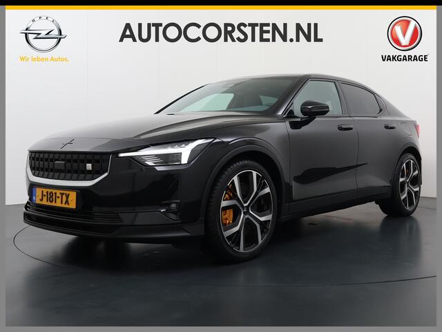 Polestar 2 Long Range PERFORMANCE Dual Motor AWD Launch Edition 78kWh Adap.Cruise Pano-Dak Harman&Kardon®-Audio Leder-Alcantara Navi Ecc Apple Carplay Android Auto 360°Camera SOH 91% 4WD Stuur-Stoel-Achterbankverwarming Elek.Achterklep Privacy Glas Lmv 20" Led Dodeh