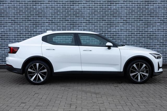 Polestar 2 Standard Range Single Motor 63kWh | Achteruitrijcamera | Parkeersensoren | Keyless Entry | Elektrische Achterklep | Stoelverwarming | LED Koplampen | Cruise Control | Navigatie | Apple Carplay | Android Auto