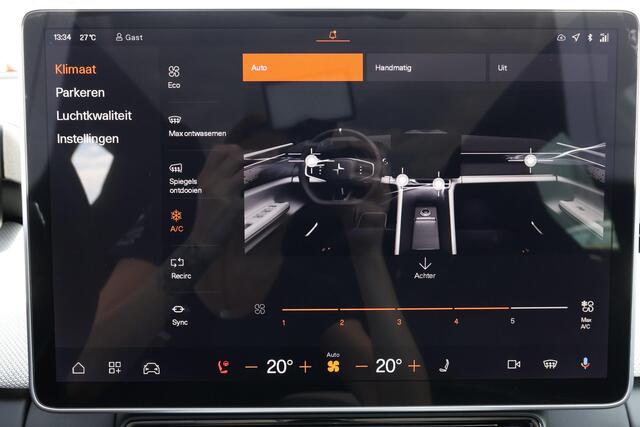 Polestar 4 Long Range Plus 100 kWh - Panoramadak - IntelliSafe Assist & Surround - Pilot Pack - 360º Camera - Harman/Kardon audio - Verwarmde voorstoelen, stuur & achterbank - Head up display - Parkeersensoren voor & achter - 21' LMV