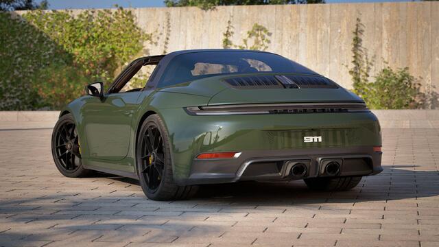 Porsche 911 3.6 T-Hybrid Targa 4 GTS , PTS Blackolive, noselift, Burmester, 21", SportDesign carbon, stl.ventilatie, matrix-LED, ACC, clubleder, privacy, NP330K