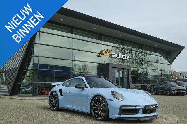 Porsche 911 3.8 Turbo S 650pk Panoramadak Burmester Keramisch PTS Gulfblauw NLauto Noselift PDCC Sportuitlaat
