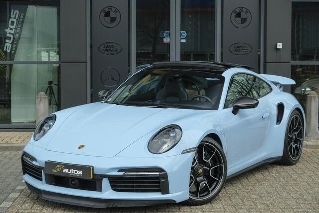Porsche 911 3.8 Turbo S 650pk Panoramadak Burmester Keramisch PTS Gulfblauw NLauto Noselift PDCC Sportuitlaat