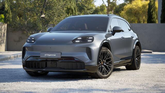 Porsche CAYENNE Electric , SportDesign, pano, 4W-best., tr.haak, Bose, luchtv., memory, HUD, ACC, privacy