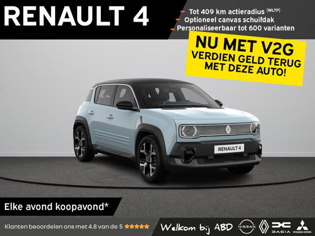 Renault 4 Techno "plein sud(TM)" Comfort range | Achteruitrijcamera | Elektrisch te openen canvas dak "plein sud(TM)" | Elektronisch geregelde airconditioning