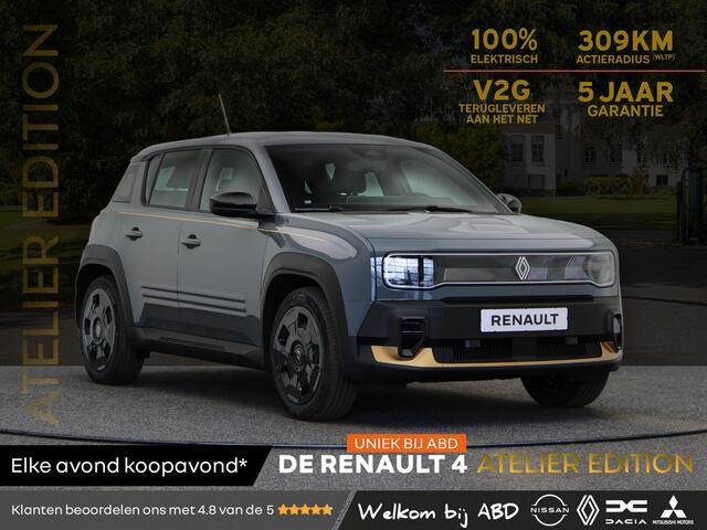 Renault 4 Atelier Edition urban range 40 kWh | Uniek bij ABD | Lederen bekleding | Gouden accenten | v.a. €282,- in Relax Plan |