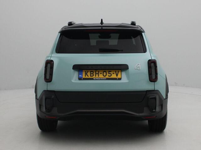 Renault 4 E-TECH iconic 150 pk comfort range | Pack advanced driving assist | Full easy park assist, automatisch inparkeren | Stoel- en stuurverwarming | 18" lichtmetalen wielen 'parisienne' | Two-tone metaalkleur |