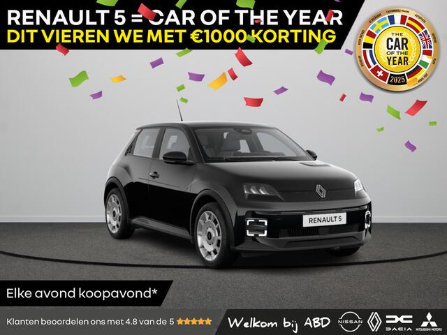 Renault 5 E-TECH urban range 120 1AT Evolution | Cruise control met snelheidsbegrenzer | Full LED koplampen | ISOFIX-bevestigingssysteem voor kinderzitjes op passagiersstoel en op de twee buitenste zitplaatsen achter
