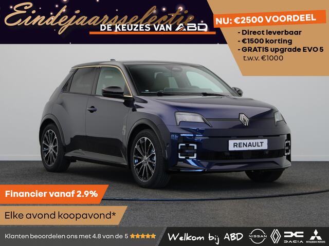 Renault 5 Iconic cinq Comfort range | Achteruitrijcamera | Elektrisch verwarmbare voorstoelen | ISOFIX-bevestigingssysteem voor kinderzitjes op passagiersstoel en op de twee buitenste zitplaatsen achter