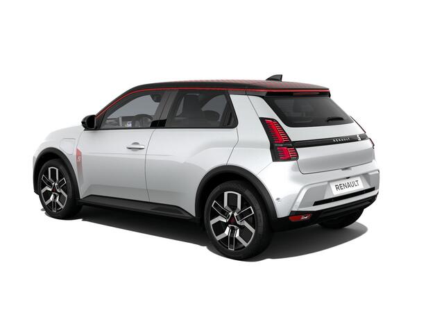 Renault 5 Techno | Achteruitrijcamera | Dakstriping single rouge | ISOFIX-bevestigingssysteem voor kinderzitjes op passagiersstoel en op de twee buitenste zitplaatsen achter