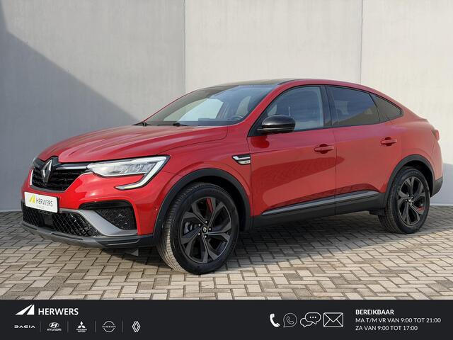Renault Arkana 1.6 E-Tech Hybrid 145 R.S. Line / Adaptieve Cruise / Lederen Bekleding / 100 % Onderhouden / Camera / Stoel & Stuur Verwarming / Elektr. Stoelen / Dodehoek Detectie / Apple Carplay & Android Auto /