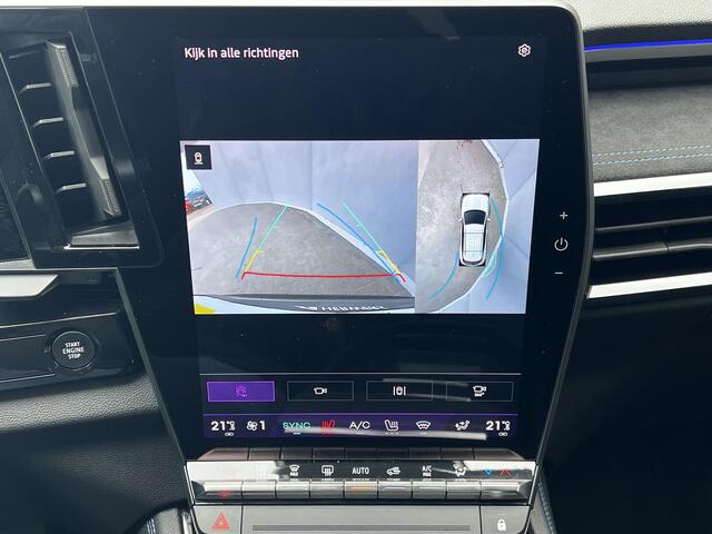Renault Austral E-Tech Hybrid 200 Techno Esprit Alpine Automaat / Fabrieksgarantie tot 04-2027 / Panorama dak / 1.500 kg trekgewicht / Adaptieve CC / Stoel- en voorruitverwarming / Lende massage / Camera 360° / Parkeer assistent / Apple Carplay Android / 20" LM wielen &
