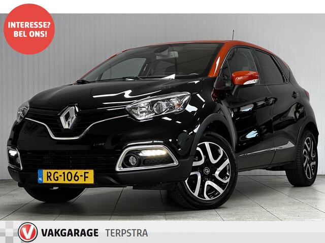 Renault CAPTUR 0.9 TCe Dynamique/ Two-Tone/ Trekhaak/ 17'' LMV/ Camera/ Half-Leder/ Keyless/ Navi/ Clima/ Cruise/ Elek. pakket/ Isofix/ Bluetooth/ Multi. LEDER. Stuur/ Mistl./ PDC/ Extra getint glas/ Chroom.