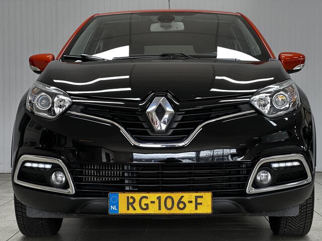 Renault CAPTUR 0.9 TCe Dynamique/ Two-Tone/ Trekhaak/ 17'' LMV/ Camera/ Half-Leder/ Keyless/ Navi/ Clima/ Cruise/ Elek. pakket/ Isofix/ Bluetooth/ Multi. LEDER. Stuur/ Mistl./ PDC/ Extra getint glas/ Chroom.