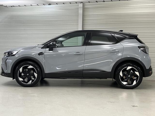Renault CAPTUR 1.8 E-Tech full hybrid 160 techno / Gris Rafale Black / Nieuw, Direct Leverbaar / 18 Inch Wielen / Apple CarPlay/Android Auto / Climate Control / Adaptive Cruise Control / Camera / Reservewiel /