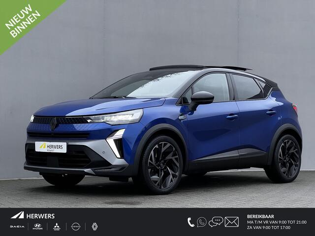Renault CAPTUR 1.6 E-Tech full hybrid 145 esprit Alpine / Fabrieksgarantie tot 09-2026** / Schuifdak / Stuur-, stoel- en voorruitverwarming / Navi groot scherm / Apple Carplay Android / 19" LM wielen /