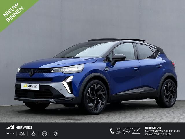 Renault CAPTUR 1.6 E-Tech full hybrid 145 esprit Alpine / Fabrieksgarantie tot 09-2026** / Schuifdak / Stuur-, stoel- en voorruitverwarming / Navi groot scherm / Apple Carplay Android / 19" LM wielen /