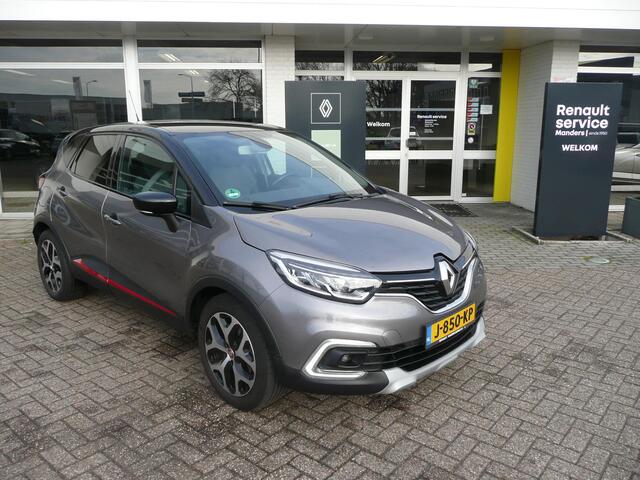 Renault CAPTUR 1.3 TCe 150 EDC/AUT. Intens PARK ASSIST V+A/ CAMERA ACHTER/ STOF/LEDER TEP INTERIEUR MET ARMSTEUN VOOR/ FULL LED/ R-LINK NAVIGATIE MET ANDROID AUTO/ PACK ROUGE/ RIJKLAAR! DEALER ONDERHOUDEN!